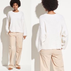 Vince Merino Textured Boucle Crew Sweater